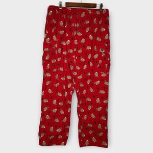 Duluth Trading Co. Angry Beaver Santa Holiday Cargo Pajama Pants Size Large x 32